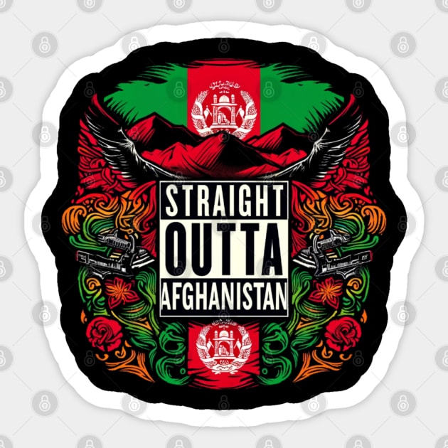 Straight Outta Afghanistan Sticker by Straight Outta Styles